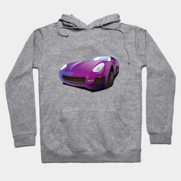 Fast Purple Sports car Hoodie by nickemporium1